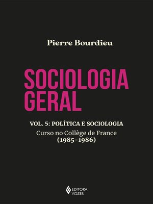 cover image of Sociologia geral Volume 5